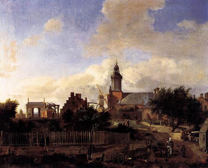 Jan van der Heyden Street before Haarlem Tower